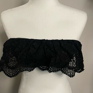 Black Lace Off-Shoulder Top